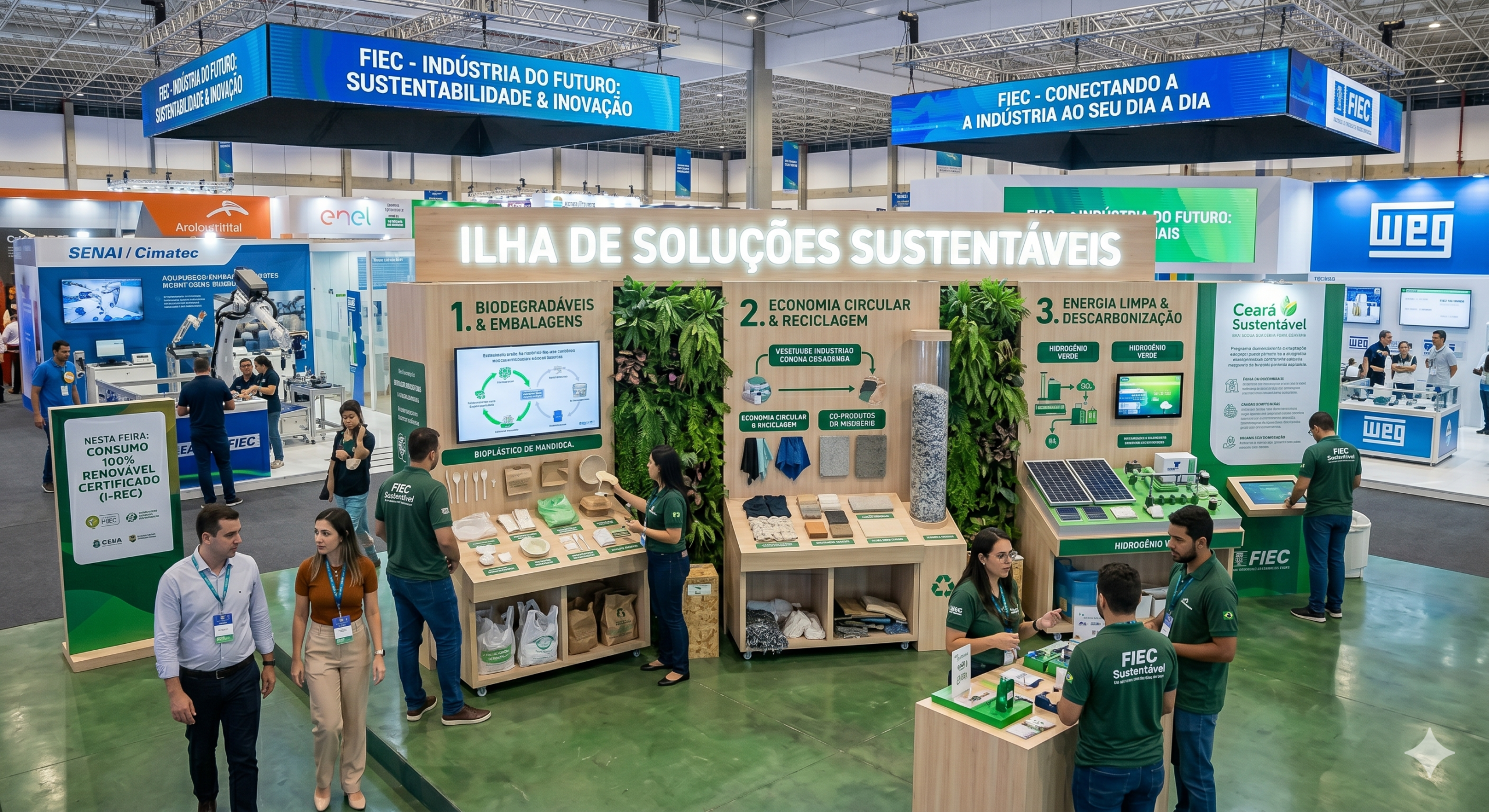 Materiais sustentáveis na Feira da Indústria